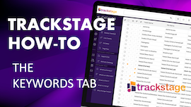 TrackStage's KEYWORDS Tab tutorial thumbnail