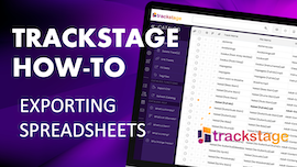 TrackStage's Exporting Spreadsheets tutorial thumbnail