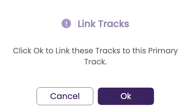 Clicking the plus to expand linked tracks and only show all tracks linked to the Primary.