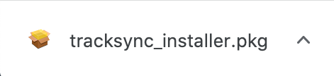 Click the downloaded TrackSync Installer
