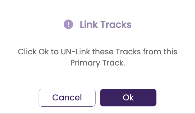 Clicking the plus to expand linked tracks and only show all tracks linked to the Primary.